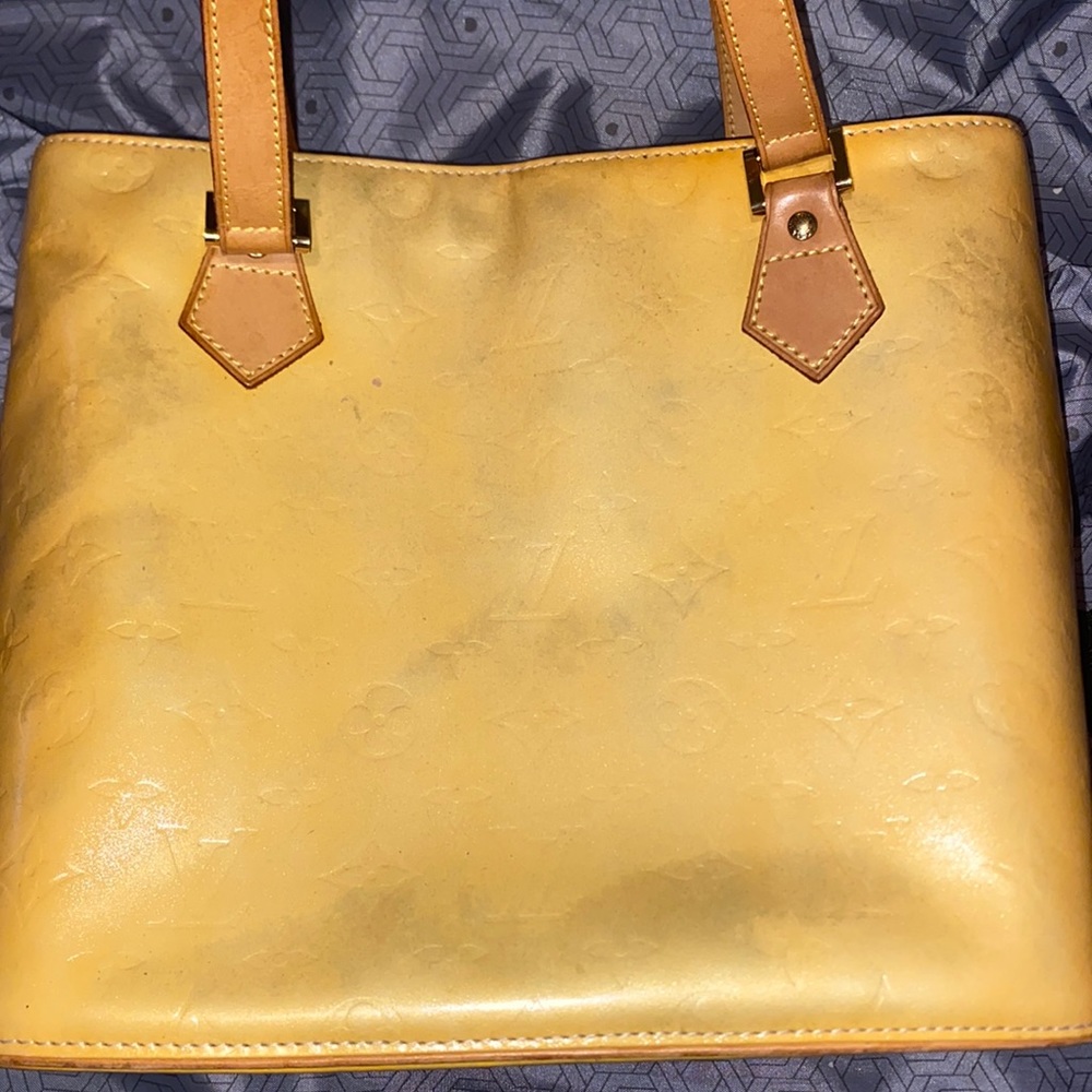 Vintage Yellow LV monogram Vernis Houston bag